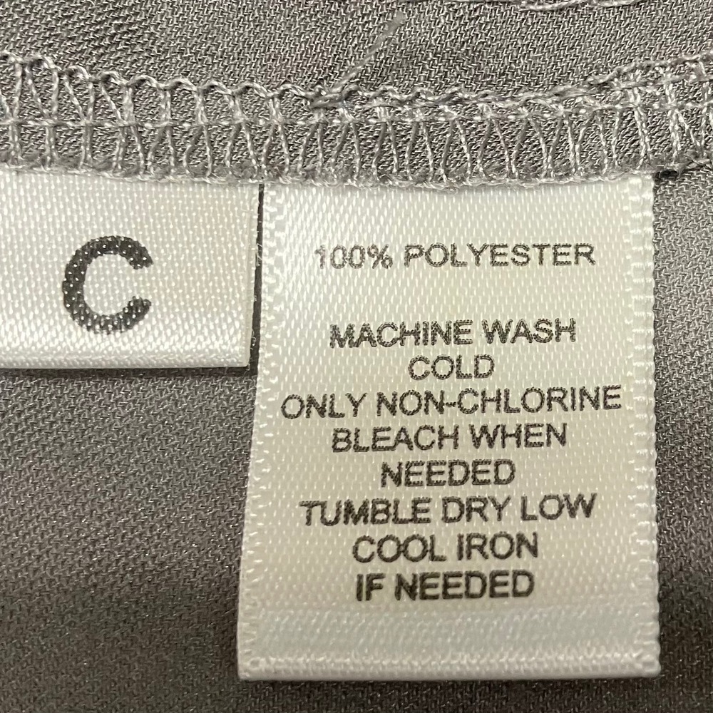 Ann Taylor LOFT Gray Ruffle Bow Tie Neck Sleeveless Blouse Top Petite Large NWOT - Picture 8 of 9